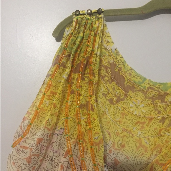 Diane von Furstenberg beaded silk blouse - Picture 3 of 6